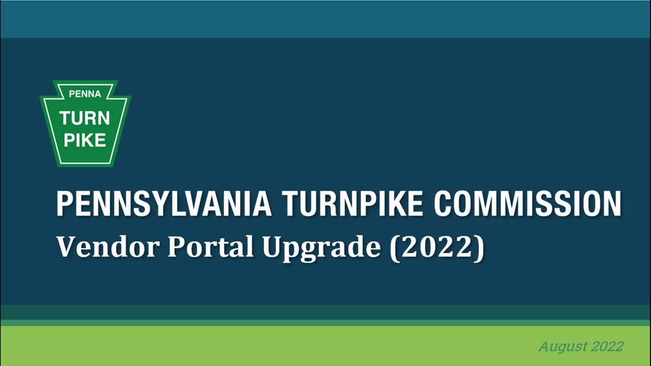 Vendor Portal Upgrade 2022
